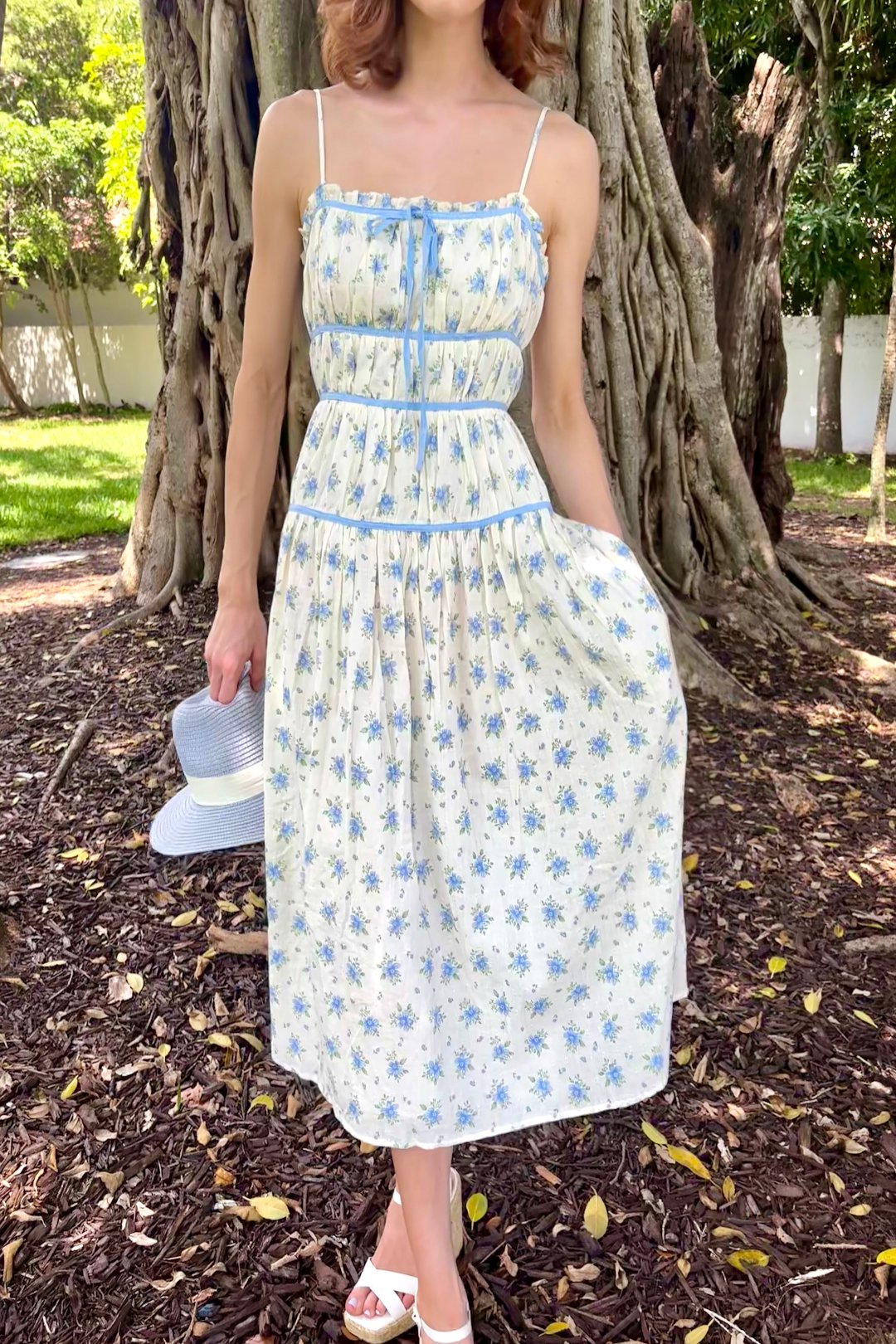 Magnolia Floral Midi Dress