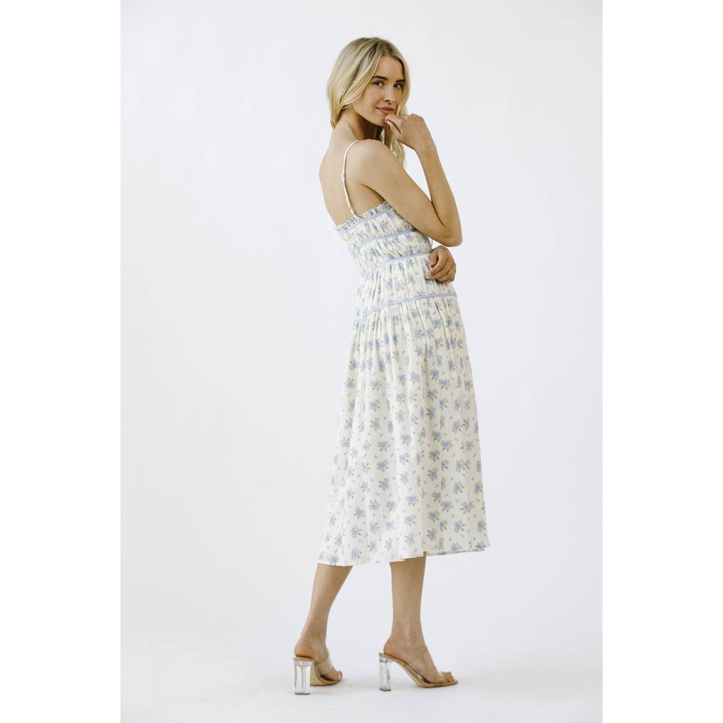 Magnolia Floral Midi Dress