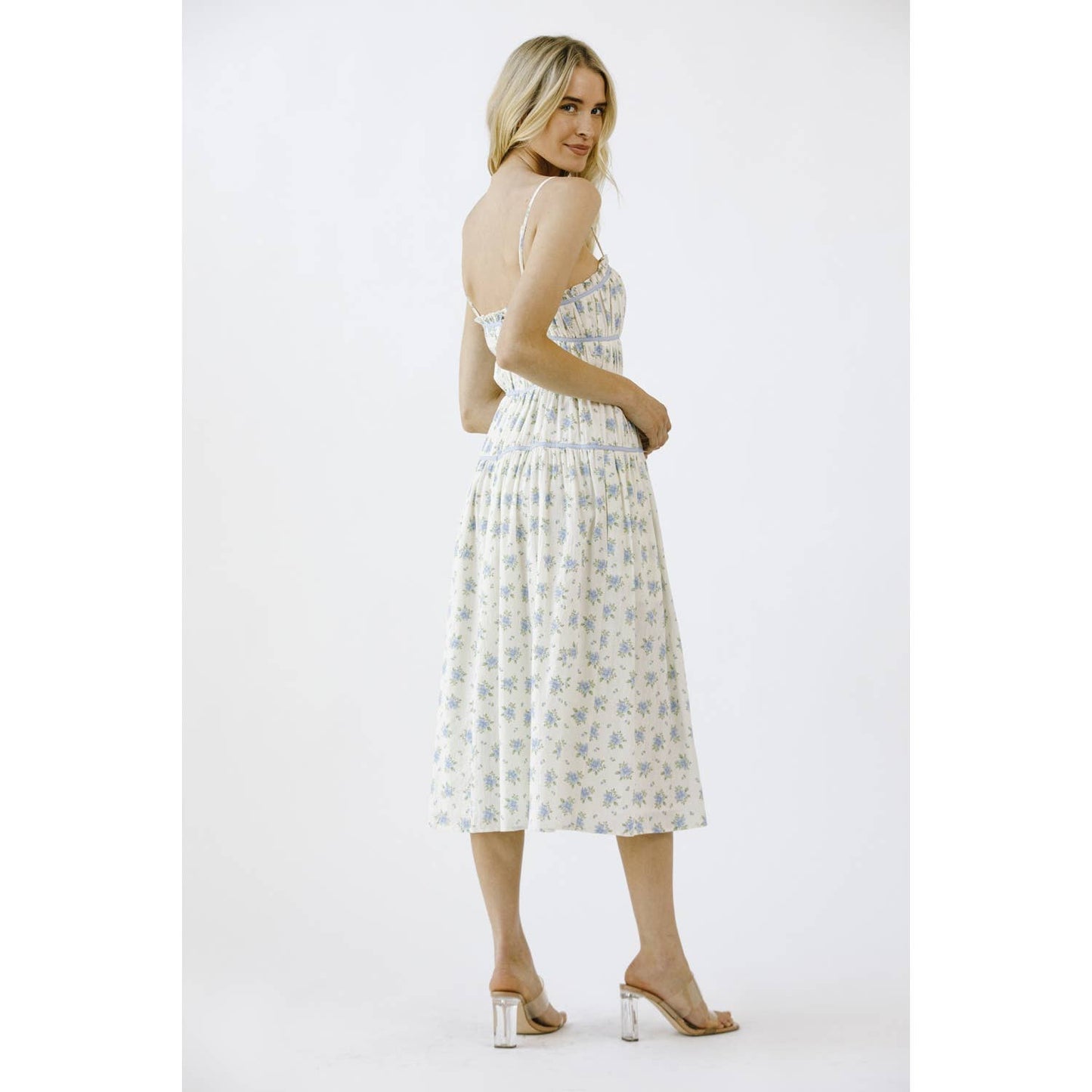 Magnolia Floral Midi Dress